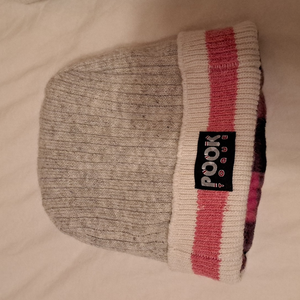 Pook Toque Wool Knit Beanie Cap (Reversible) & Matching Mittens